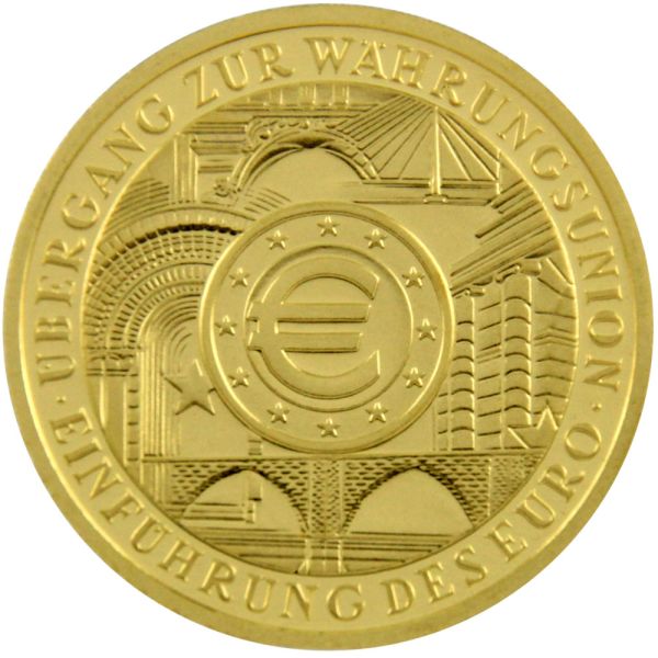 1/2 Oz Gold - 100 Euro Deutschland 2002 - Einführung des Euro
