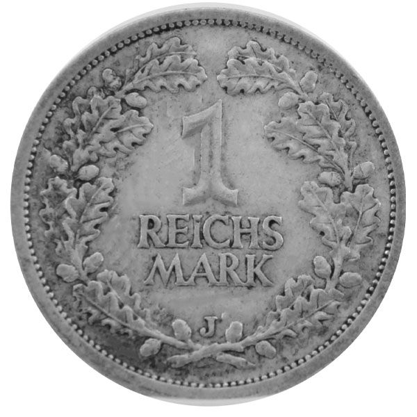 1 Reichsmark Silbermünze 1925 - Weimarer Republik - J.319