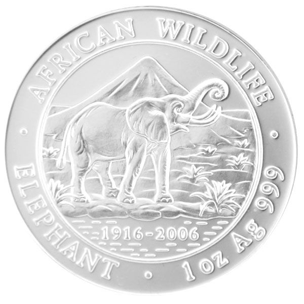 1 Oz Silber - Somalia - Elefant 2006