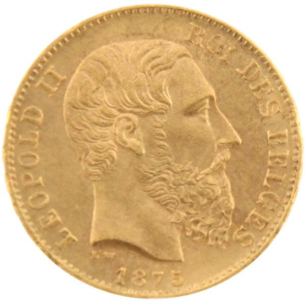 Belgien - Gold - 20 Francs Leopold II.