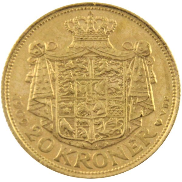 Dänemark - Gold - 20 Kronen Christian X.