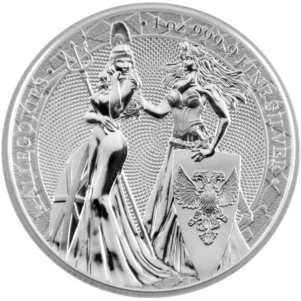 1 Oz Silber - 5 Mark Germania 2019 - The Allegories: Britannia + Germania