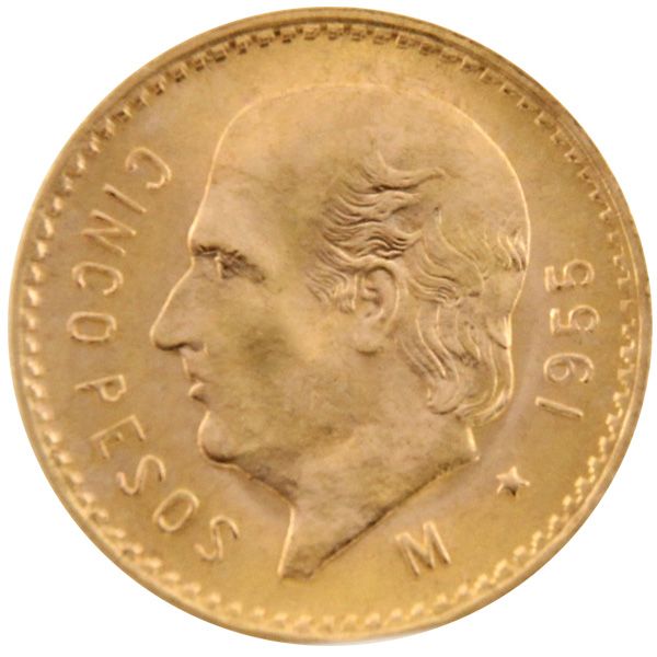 5 Pesos Mexiko - Goldmünze - Hidalgo