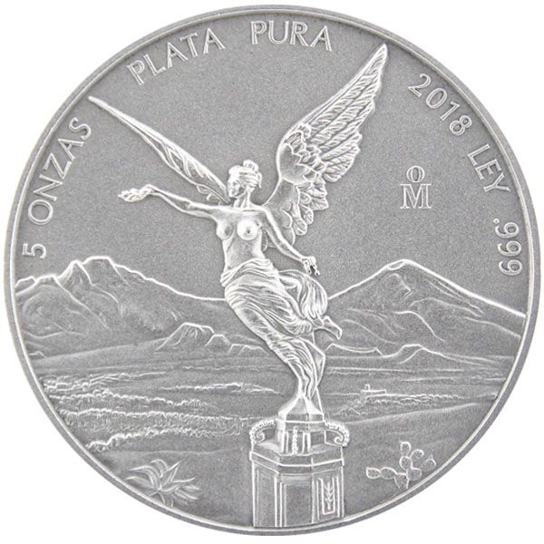 5 Oz Silber - Mexiko - Libertad 2018 - Antik finish