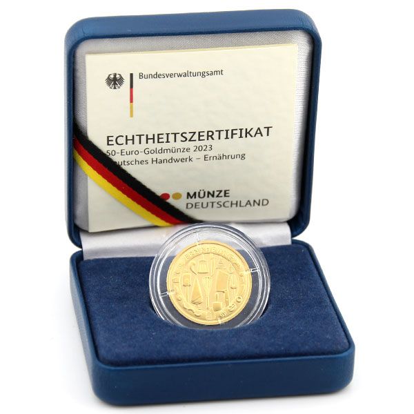 1/4 Oz Gold - 50 Euro Deutschland 2023 - Deutsches Handwerk: Ernährung