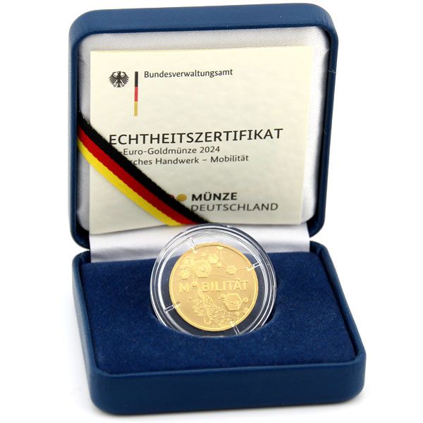 1/4 Oz Gold - 50 Euro Deutschland 2024 - Deutsches Handwerk: Mobilität
