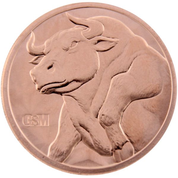 Preview: 1 AVDP Unze Kupfer - Bär + Bulle