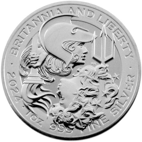1 Oz Silber - Großbritannien - Britannia and Liberty 2024