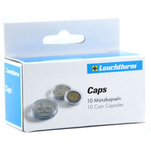 Preview: 10er-Pack Leuchtturm Münzkapseln 22,5mm