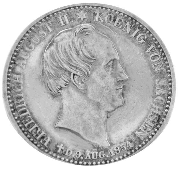 1/3 Taler - Sachsen - König Friedrich August II. 1854
