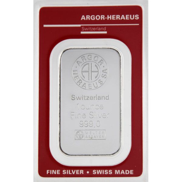 1 Oz Silberbarren Argor-Heraeus