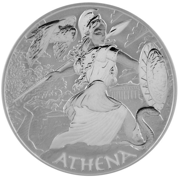 1 Oz Silber - Tuvalu - Gods of Olympus: Athena 2022
