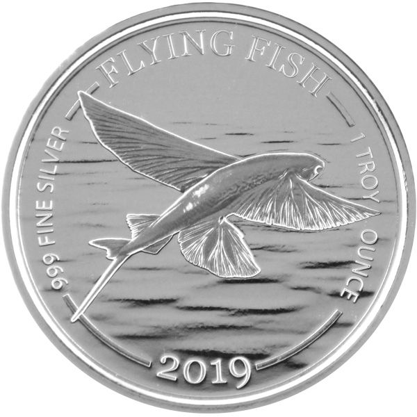 1 Oz Silber - Barbados - Flying Fish 2019
