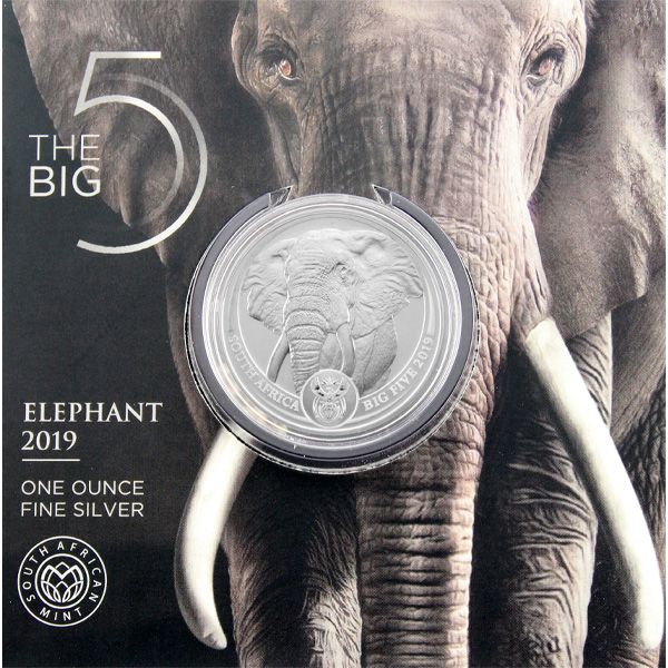 1 Oz Silber - Südafrika - Big Five - Elefant 2019