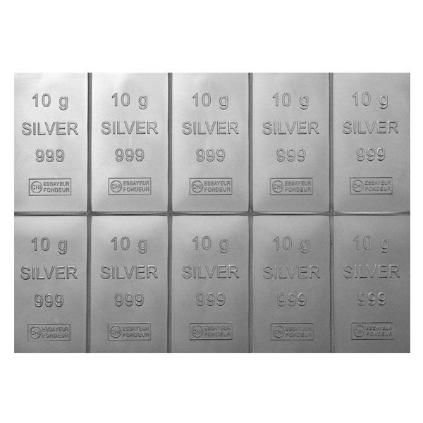 100g Valcambi CombiBar - 10x 10g Silber
