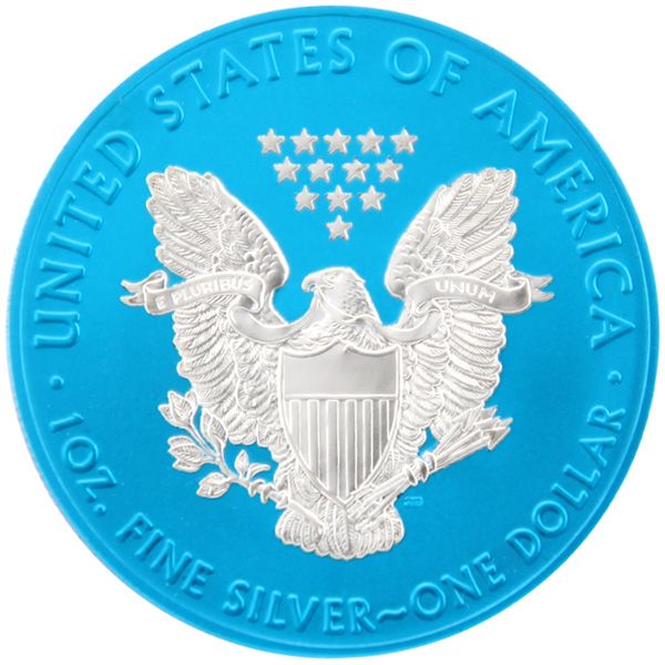 Preview: 1 Oz Silber - USA - American Eagle 2019 - Space Blue