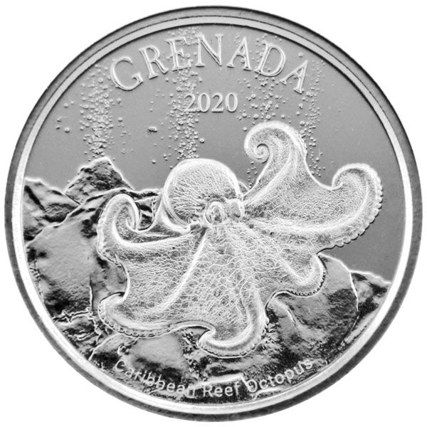 1 Oz Silber - EC8: Grenada Oktopus 2020