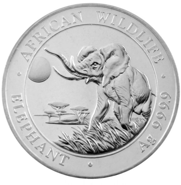 1 KG Silber - Somalia - Elefant 2016