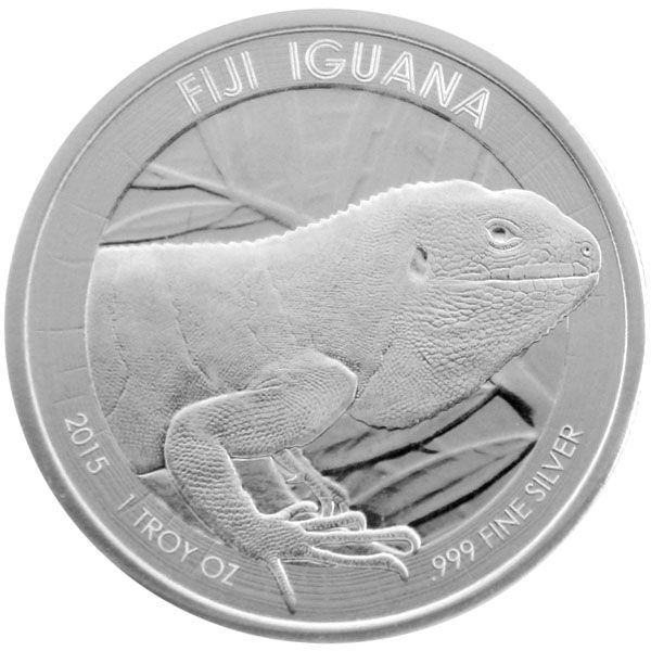1 Oz Silber - Fiji - Iguana Leguan 2015