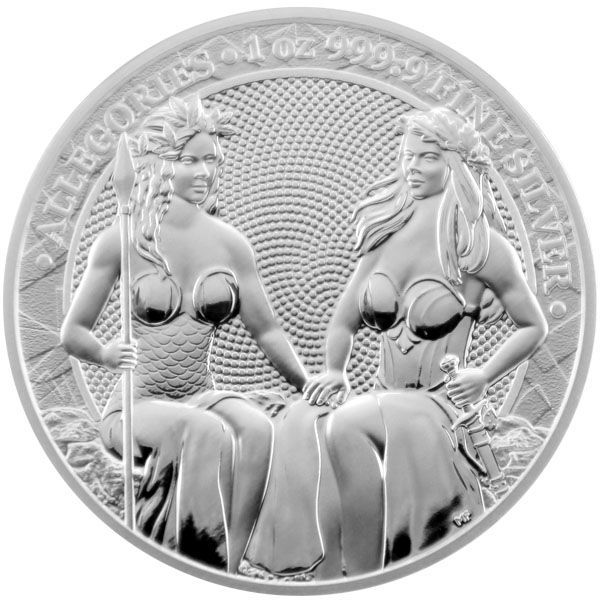 1 Oz Silber - 5 Mark Germania 2021 - The Allegories: Austria + Germania