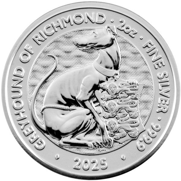 2 Oz Silber - Großbritannien - Royal Tudor Beasts: Greyhound of Richmond 2025