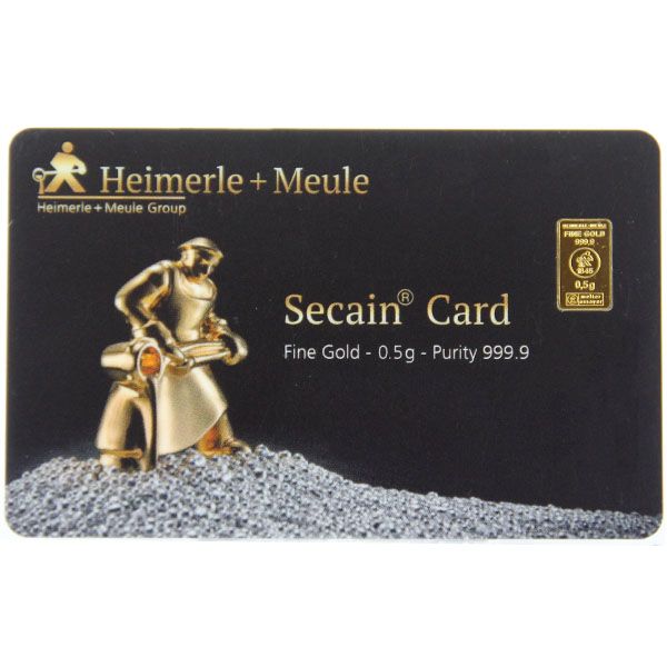 0,5g Goldbarren - Heimerle + Meule Secain-Card
