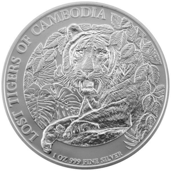 1 Oz Silber - Kambodscha - Tiger 2023