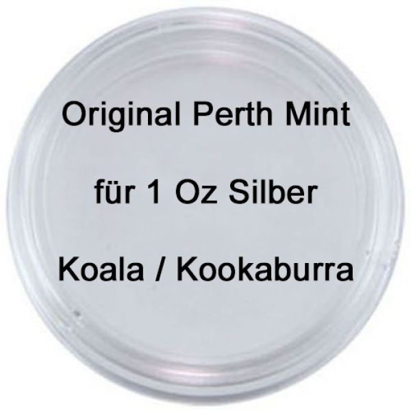Original Münzkapsel Perth Mint 1oz Silber Koala / Kookaburra