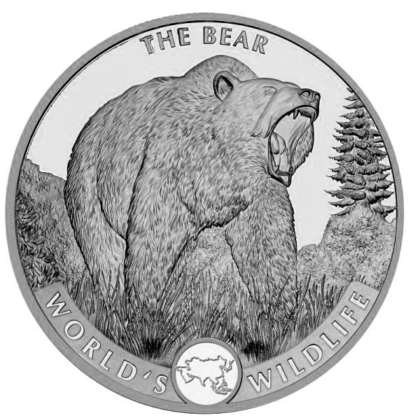 1 Oz Silber - Kongo - Worlds Wildlife - Bär 2022