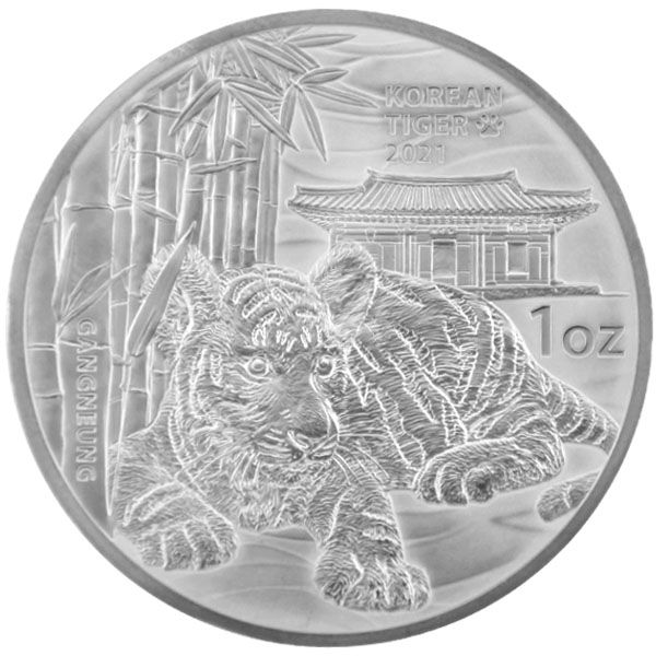 1 Oz Silber - Südkorea - Koreanischer Tiger 2021
