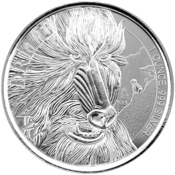 1 Oz Silber - Kamerun - Mandrill 2020
