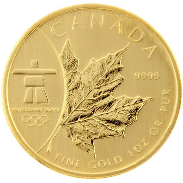 1 Oz Gold - Kanada - Maple Leaf 2008 - Olympiade Vancouver