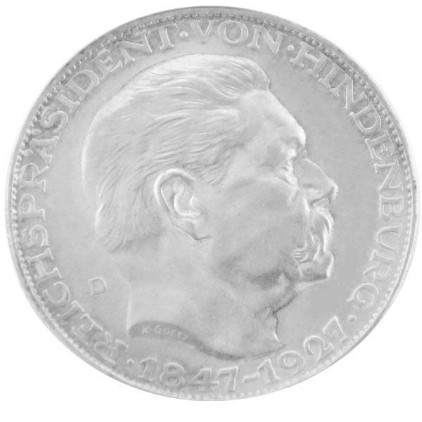 Gedenkmedaille - Weimarer Republik - 80 Geb. Paul v. Hindenburg 1927