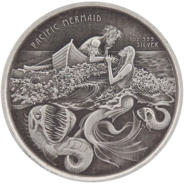 1 Oz Silber - Samoa - Mermaid / Meerjungfrau 2021 - Antique finish
