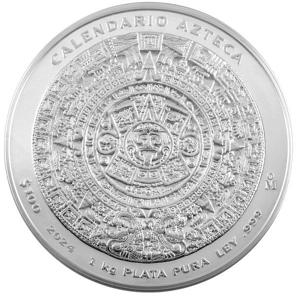 1 Kilo Silber - Mexiko - Aztekenkalender 2024 - Proof