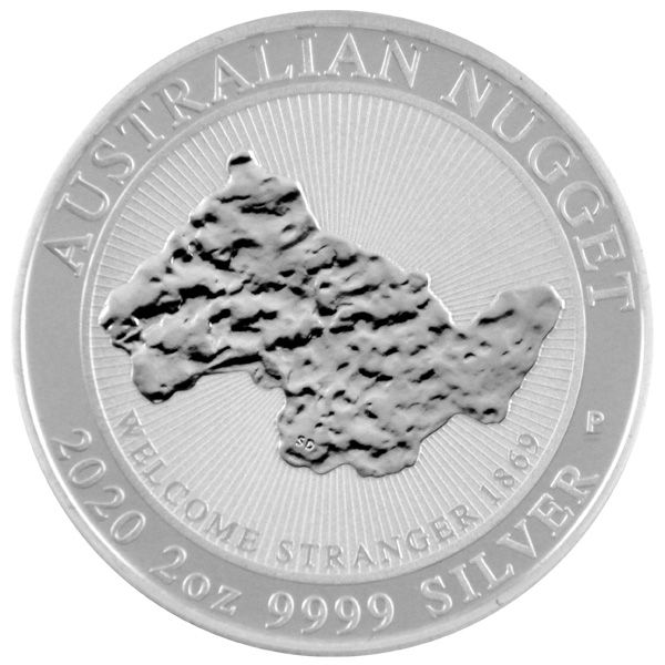 2 Oz Silber - Australien - Welcome Stranger Nugget 2020