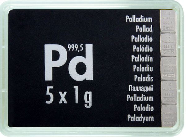 5g Combibar Tafelbarren - 5x 1g Palladium