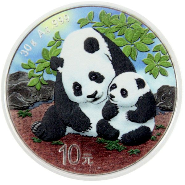 30g Silber - China - Panda 2024 - coloriert