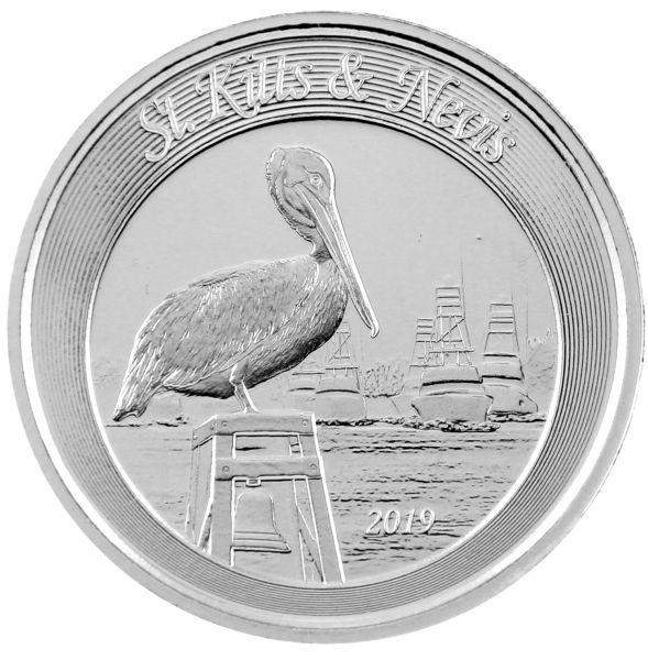 1 Oz Silber - EC8: St. Kitts & Nevis - Pelikan 2019