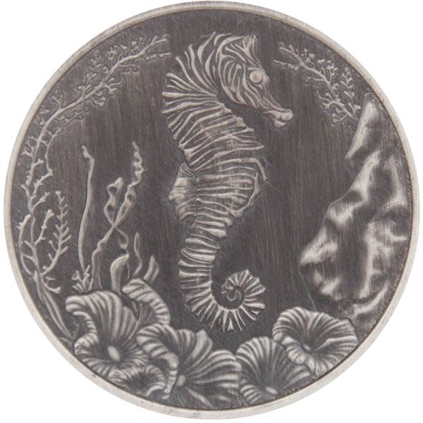 1 Oz Silber - Samoa - Seepferdchen 2025 Antique finish