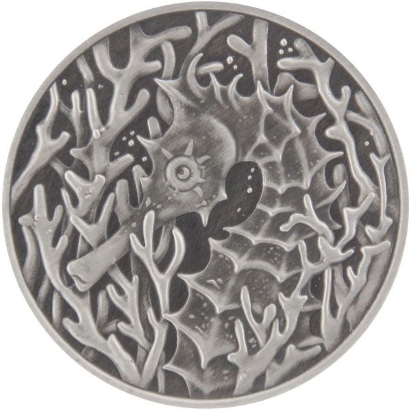 1 Oz Silber - Samoa - Seepferdchen 2026 Antique finish