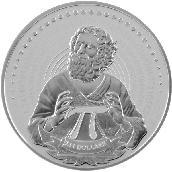 1 Oz Silber - Salomon Islands - Kreiszahl Pi - 3,14 Dollar 2021