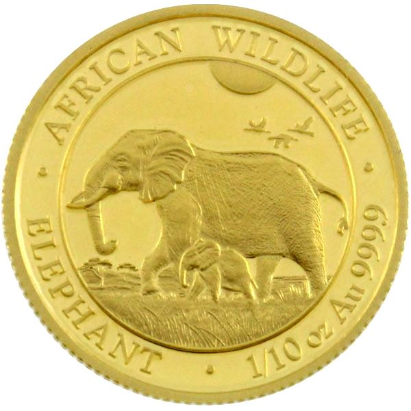 1/10 Oz Gold - Somalia - Elefant 2022
