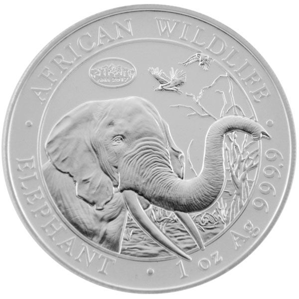 1 Oz Silber - Somalia - Elefant 2017 - Privy ANA