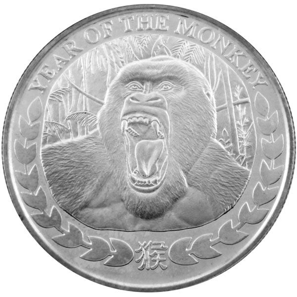 1 Oz Silber - Somaliland - Lunar: Affe 2016