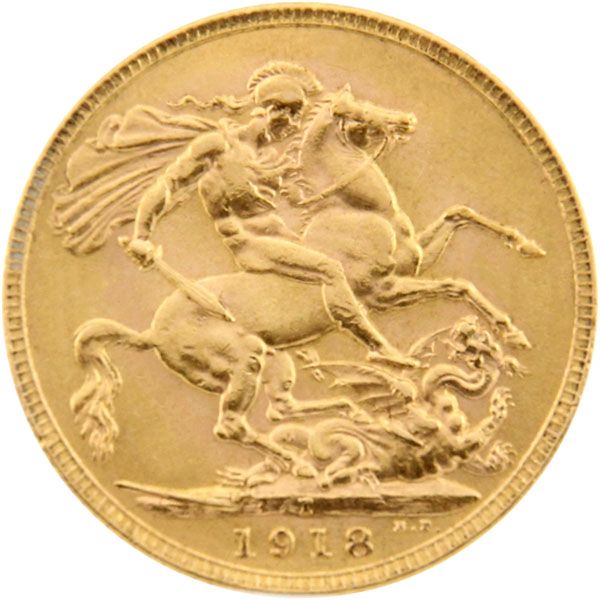 Gold - 1 Pfund Sovereign 1918 (Georg V.) - Indien