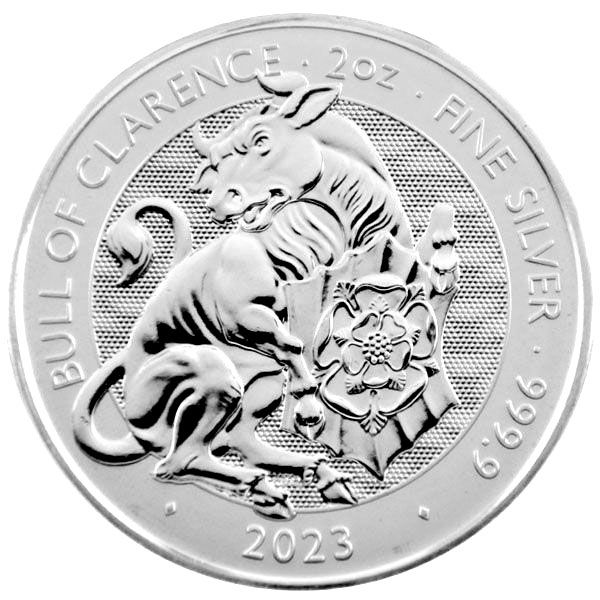 2 Oz Silber - Großbritannien - Tudor Beasts: Bull of Clarence 2023