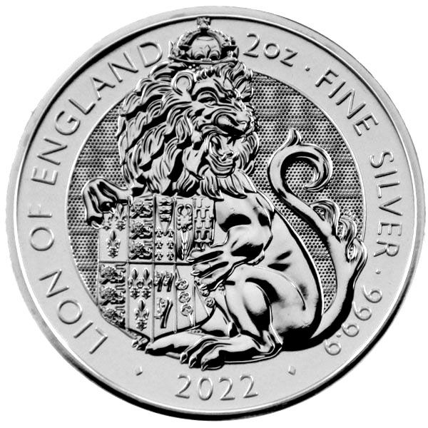 2 Oz Silber - Großbritannien - Royal Tudor Beasts: Lion of England 2022
