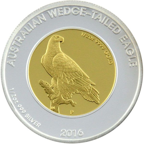 1 Oz Bi-Metall-Münze - Australien - Wedge-Tailed-Eagle 2016