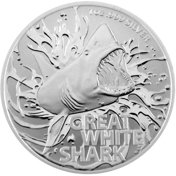 1 Oz Silber - Australien - Australias Most Dangerous - Great White Shark 2021